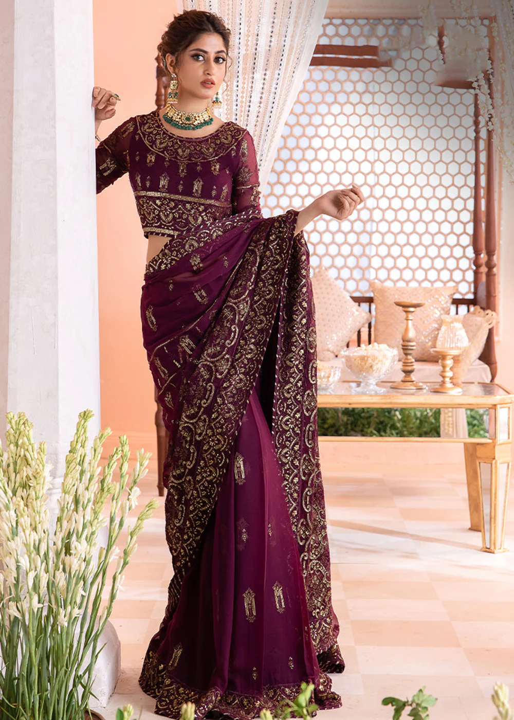 Chandni Luxury Chiffon Collection by Asim Jofa | AJCC-05 - Image 7