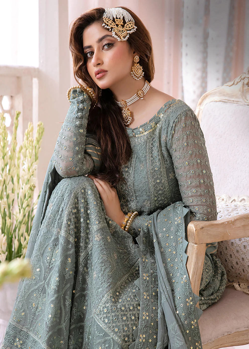 Chandni Luxury Chiffon Collection by Asim Jofa | AJCC-07 - Image 2