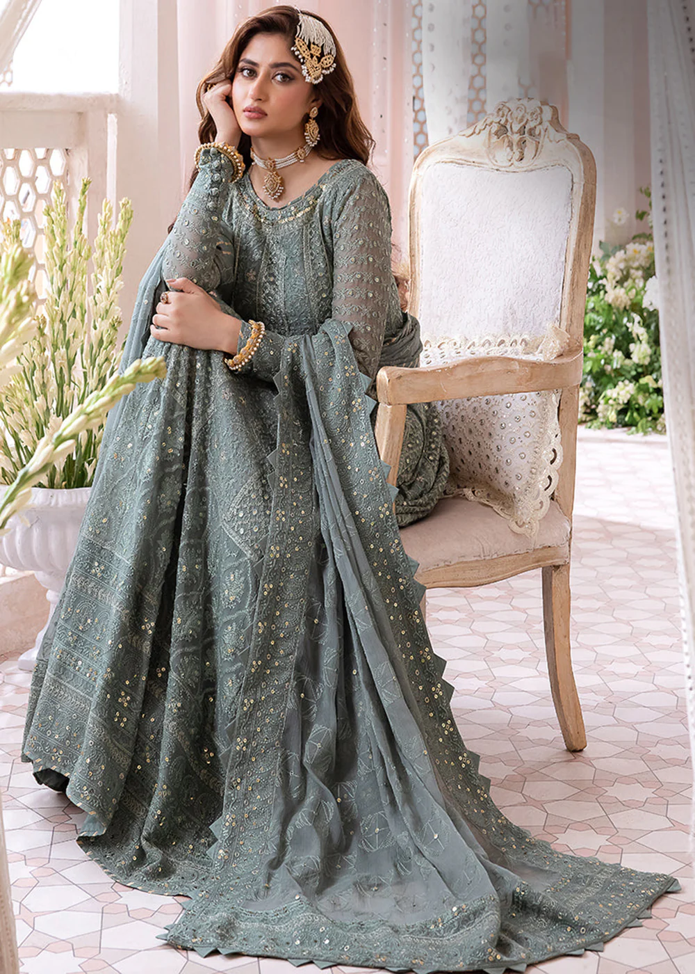 Chandni Luxury Chiffon Collection by Asim Jofa | AJCC-07 - Image 7