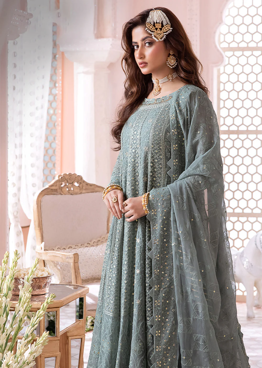 Chandni Luxury Chiffon Collection by Asim Jofa | AJCC-07 - Image 9