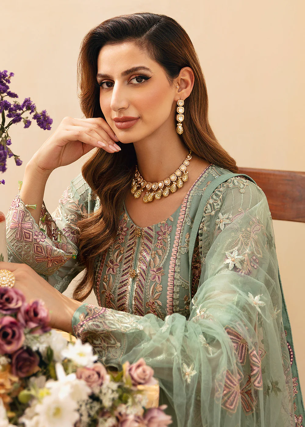 Chevron Luxury Chiffon Collection 24 by Ramsha | A-901 - Image 4