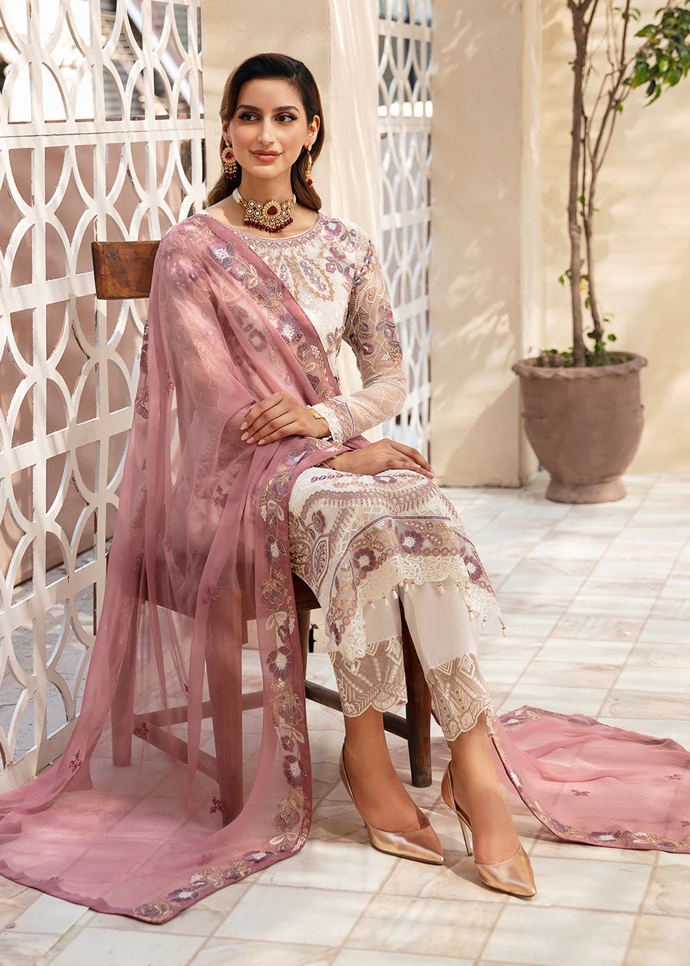 Chevron Luxury Chiffon Collection 24 by Ramsha | A-902 - Image 4