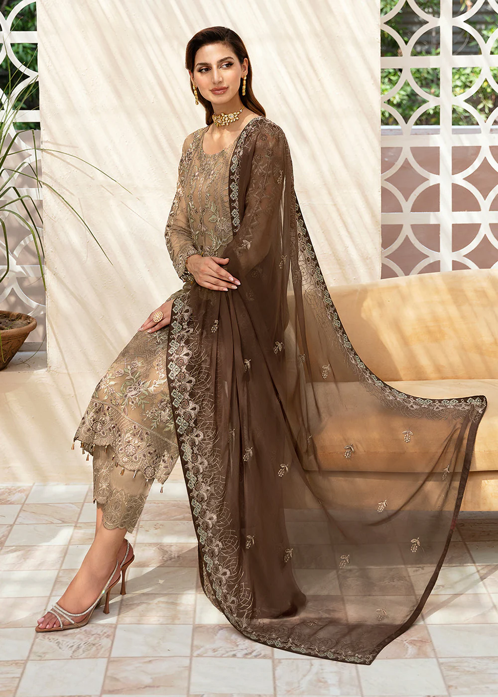 Chevron Luxury Chiffon Collection 24 by Ramsha | A-904 - Image 5