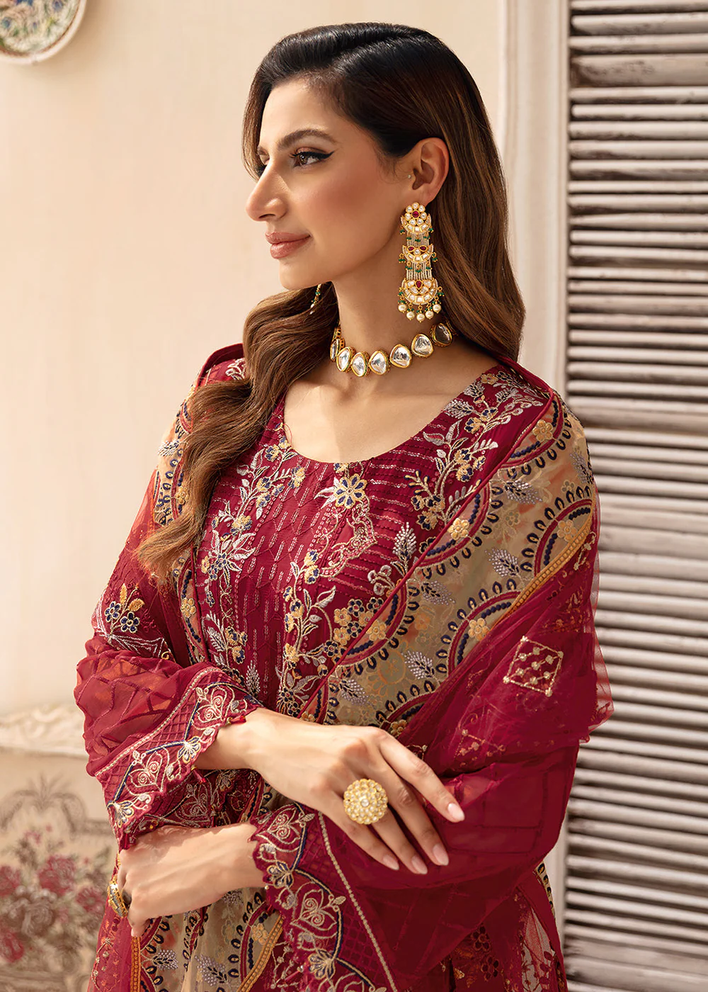 Chevron Luxury Chiffon Collection 24 by Ramsha | A-907 - Image 2