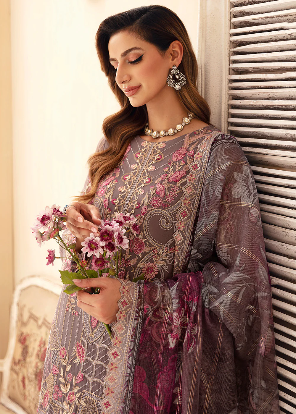 Chevron Luxury Chiffon Collection 24 by Ramsha | A-908 - Image 2