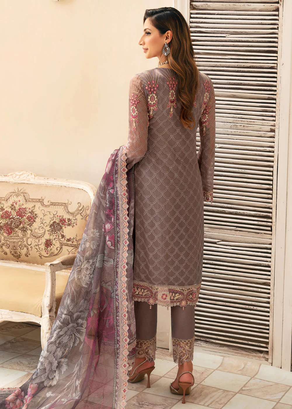 Chevron Luxury Chiffon Collection 24 by Ramsha | A-908 - Image 3