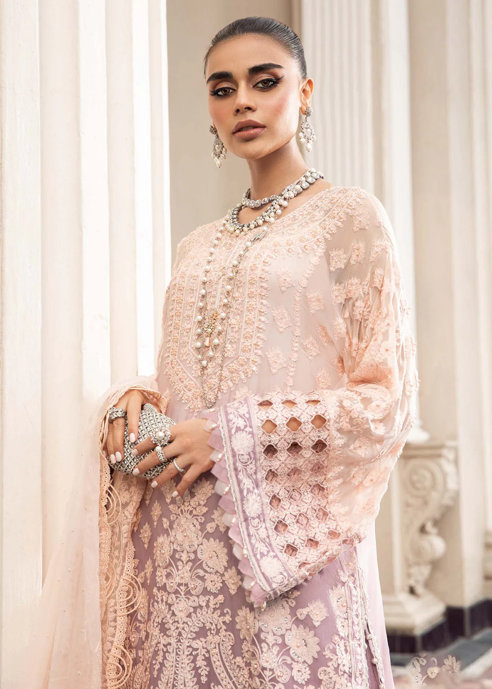 Chiffon Formals 2023 by Maria B | MPC-23-103 Lilac - Image 2