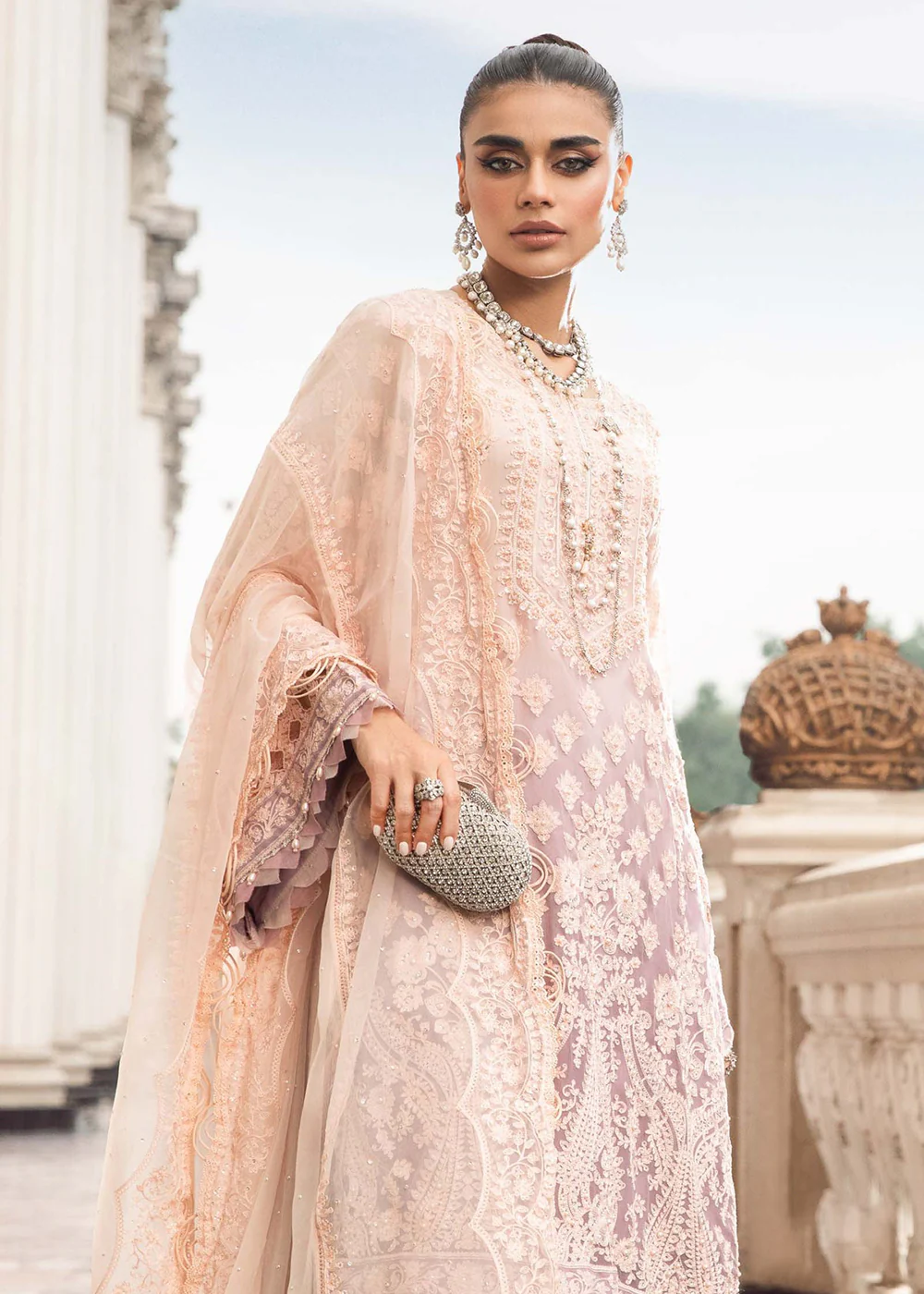 Chiffon Formals 2023 by Maria B | MPC-23-103 Lilac - Image 3