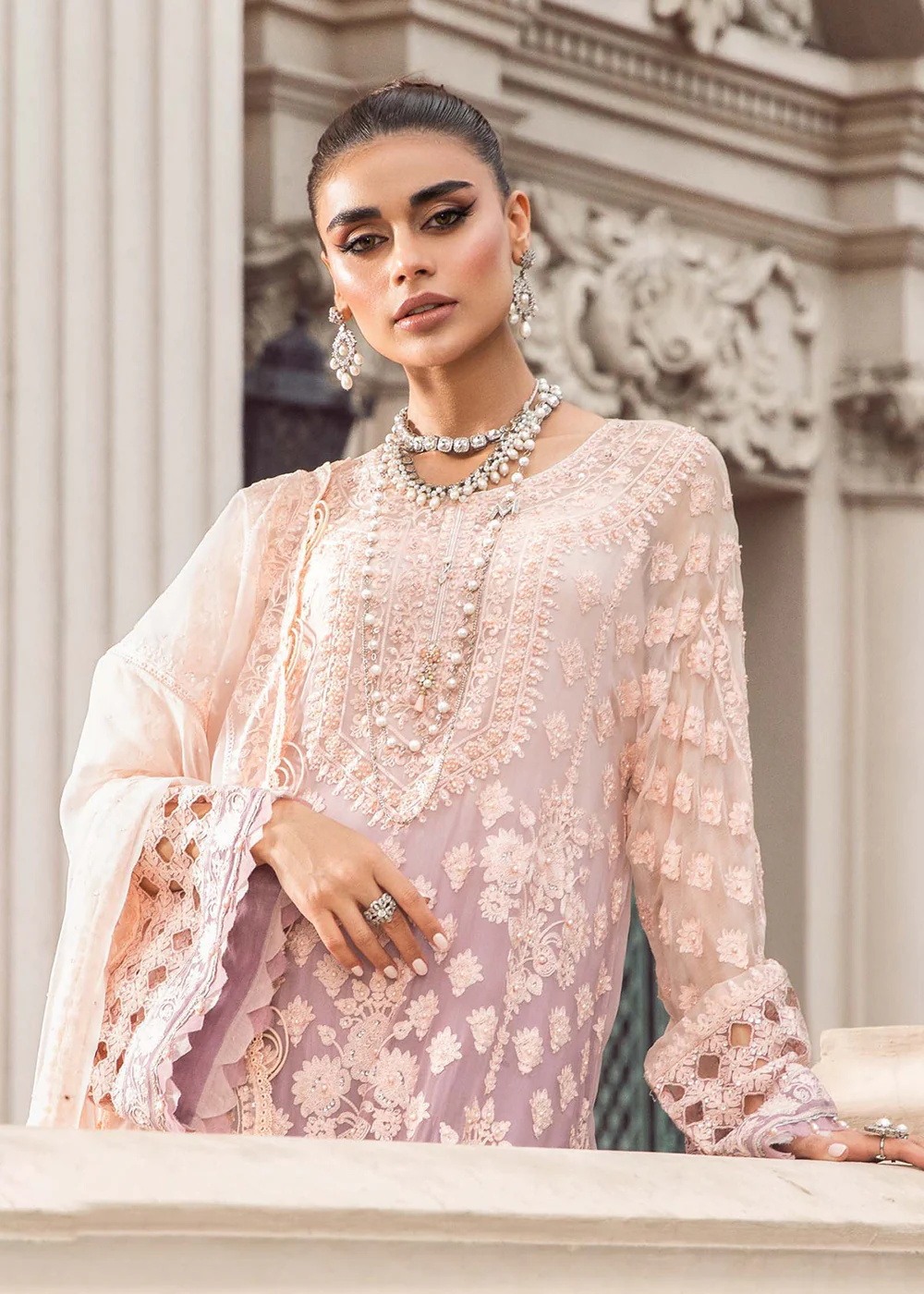 Chiffon Formals 2023 by Maria B | MPC-23-103 Lilac - Image 5