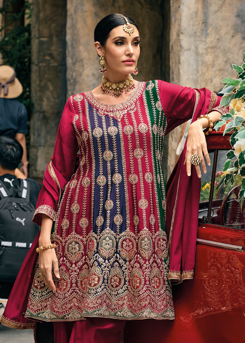 Chinnon Multicolor Embroidered Punjabi Style Salwar Suit - Image 3