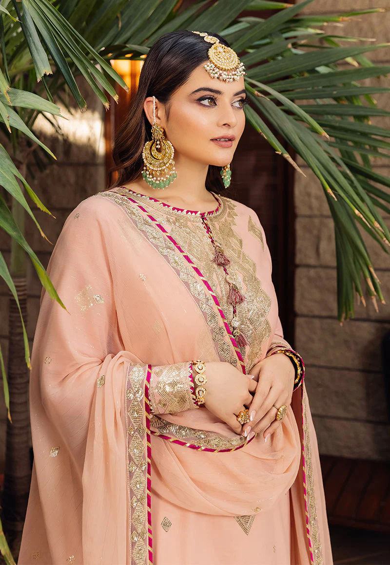 Crayola Peach Suit - Maahru, Noorie & Meerub '23 by Asim Jofa - AJSM-50 - Image 5