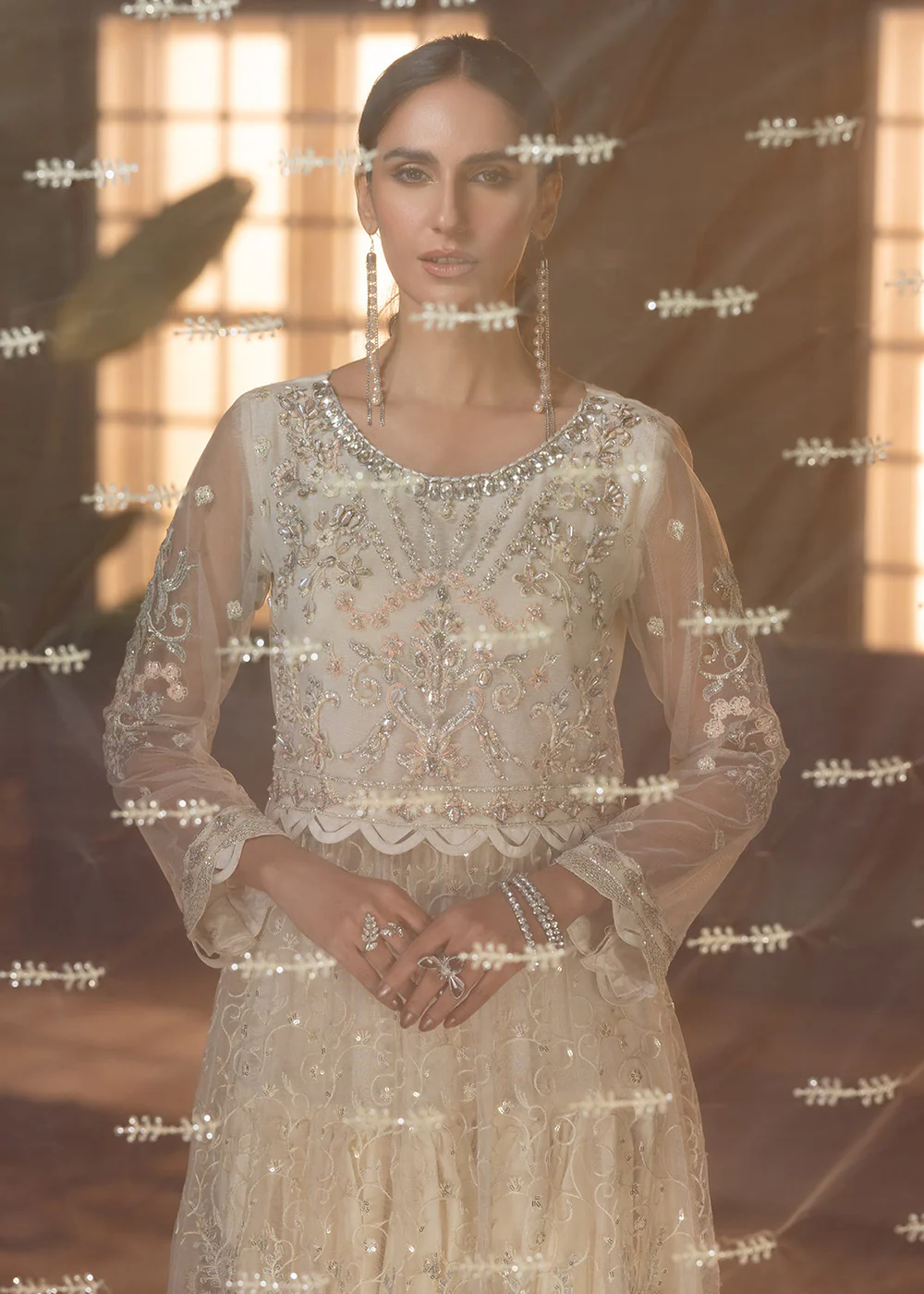 Cream Pakistani Lehenga Suit | Emaan Adeel | Le Festa Formal Edit 7 | LF-710 - Image 7