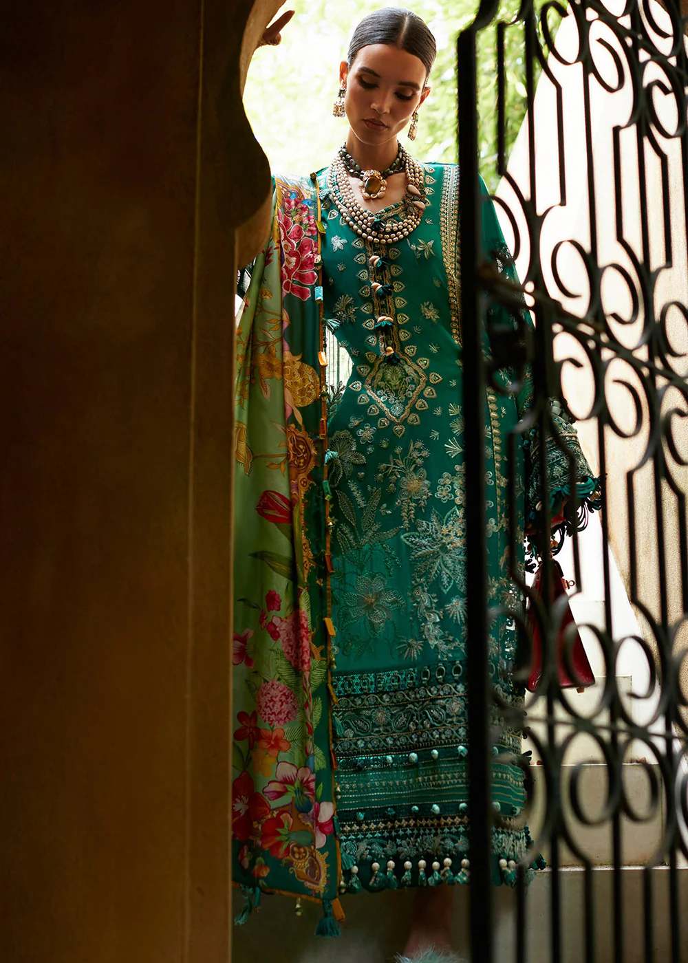 Dark Green Lawn Suit - Elan - Luxury Lawn '23 - ARNA-EL23-05A - Image 6
