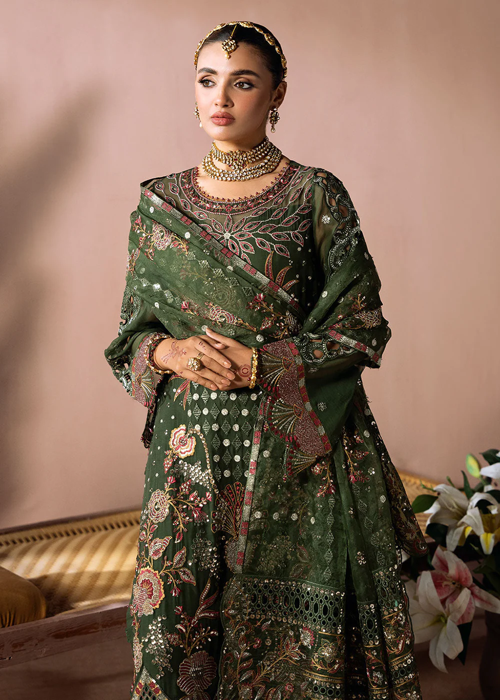 Dastak Luxury Chiffon '25 by Ramsha | Q-201 - Image 4