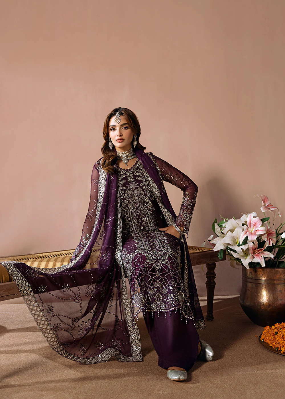 Dastak Luxury Chiffon '25 by Ramsha | Q-208 - Image 4