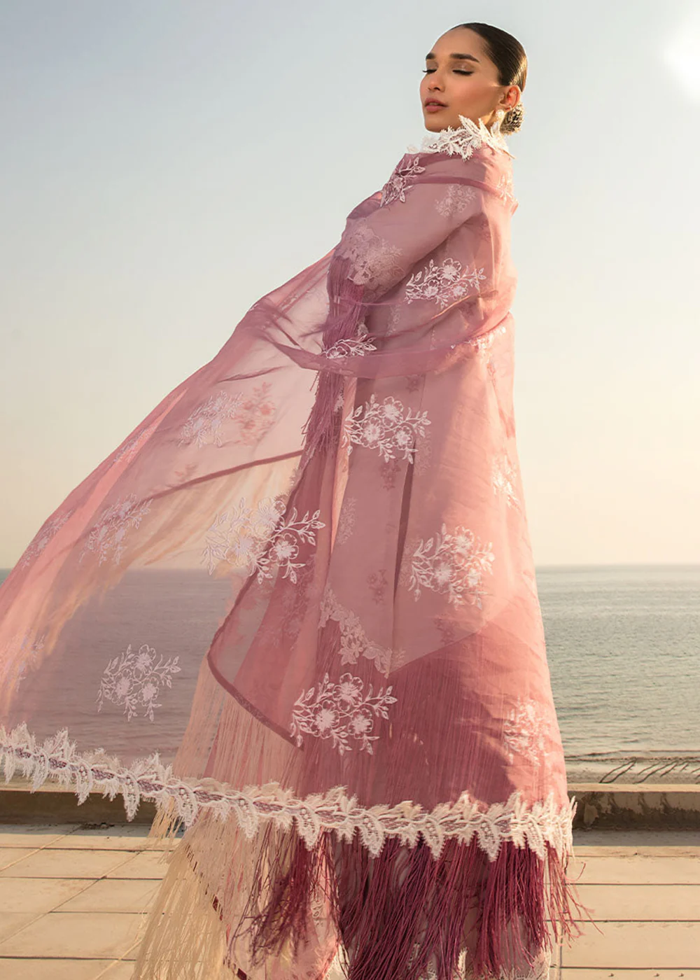 Dusty Pink Luxury Lawn Suit | Rang Rasiya | Florence Lawn '23 | DAHILA - D10 - Image 3