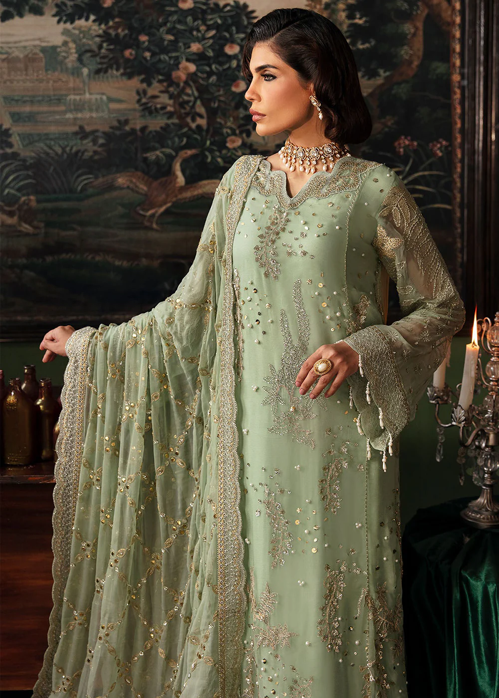 Elanora Embroidered Formals' 23 by Nureh | NEL-32 - Image 4