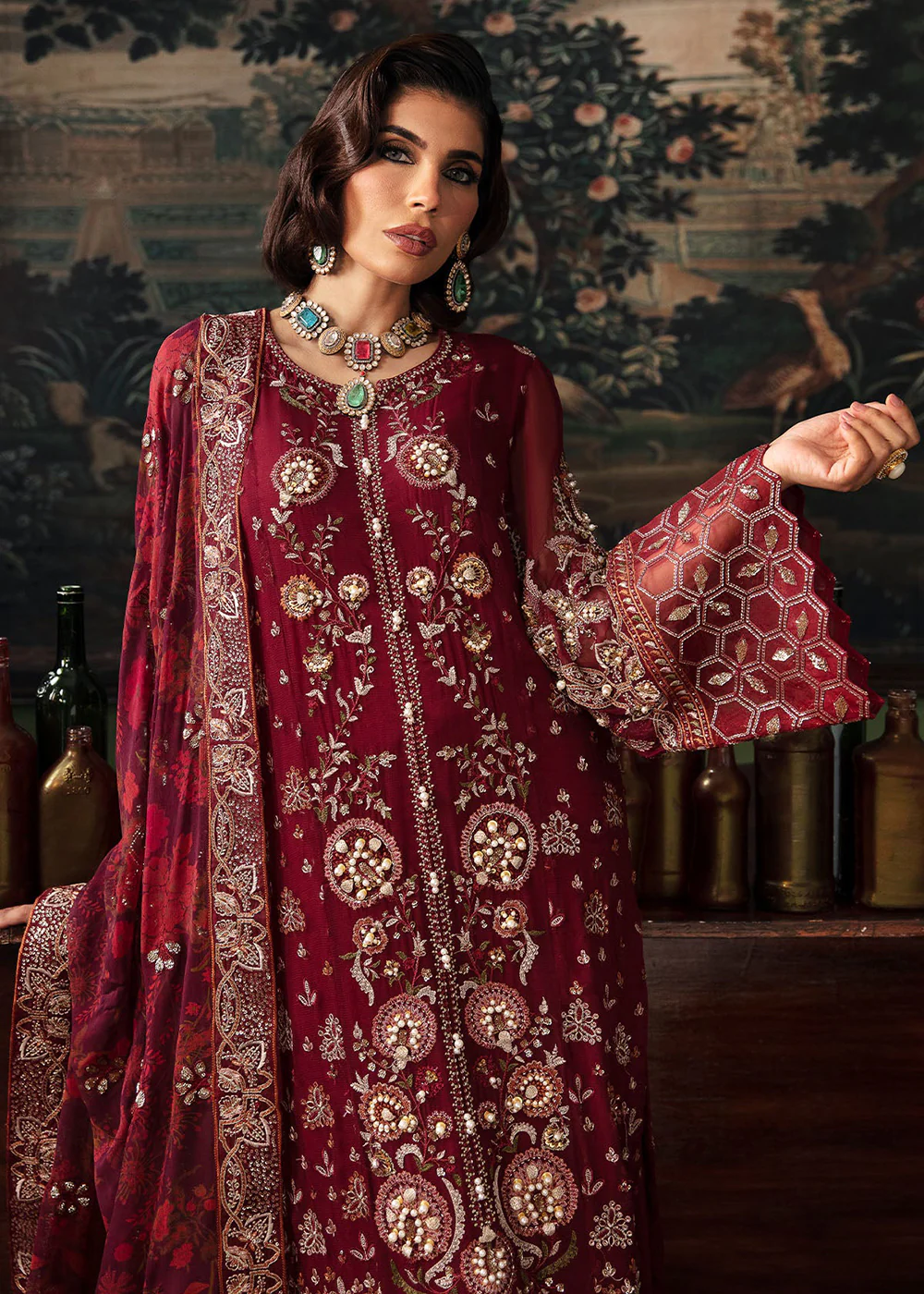Elanora Embroidered Formals' 23 by Nureh | NEL-33 - Image 5