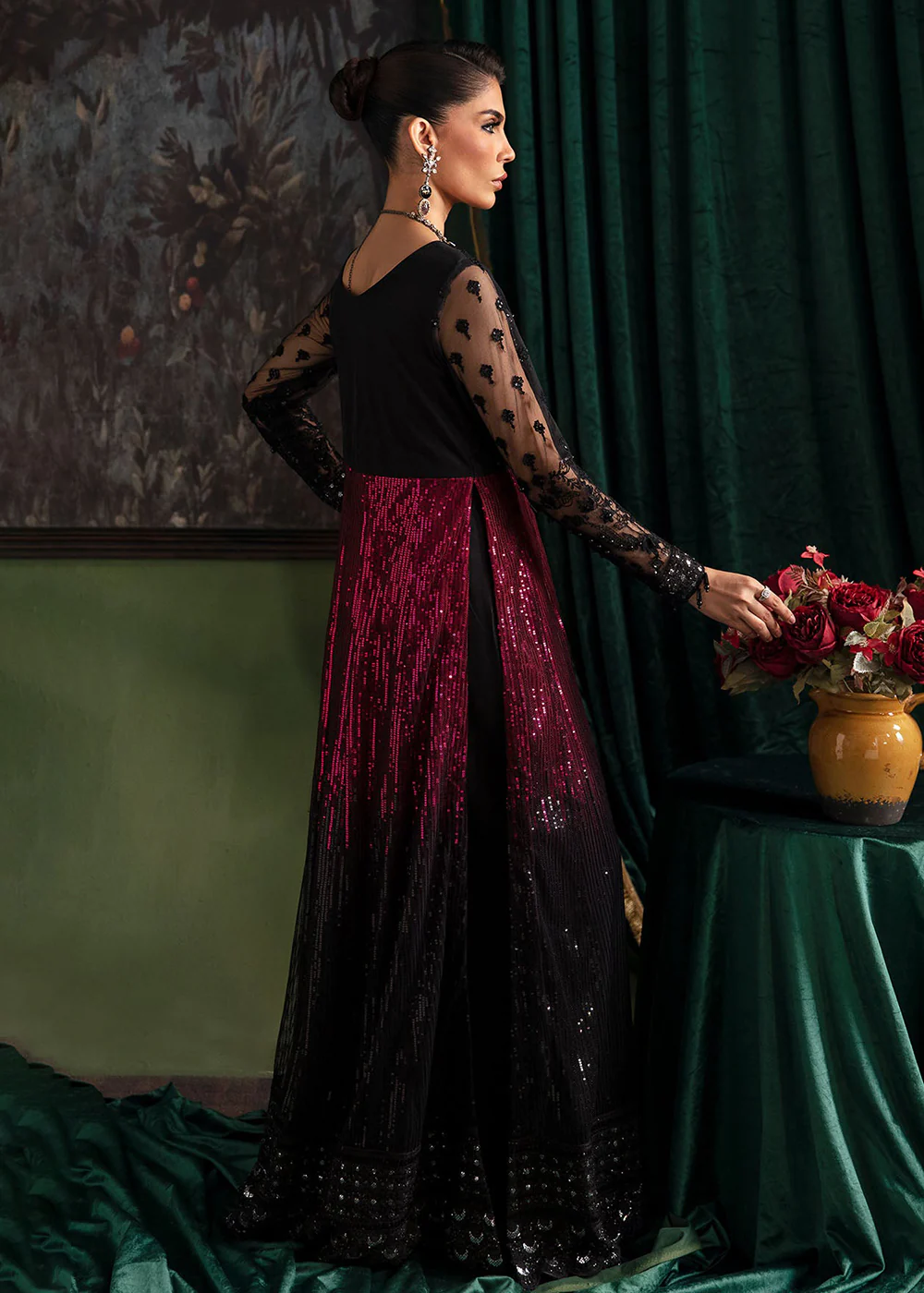 Elanora Embroidered Formals' 23 by Nureh | NEL-35 - Image 3