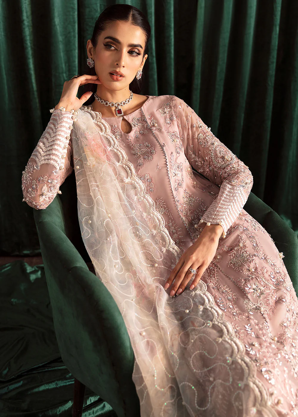 Elanora Embroidered Formals' 24 by Nureh | NEL-44 - Image 4