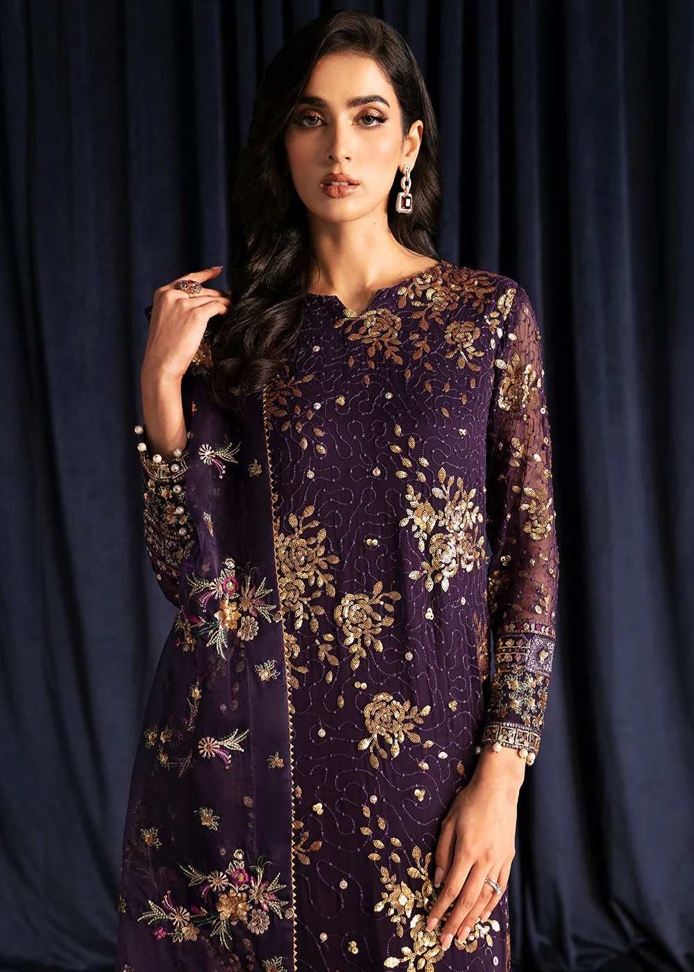 Elanora Embroidered Formals' 24 by Nureh | NEL-45 - Image 6