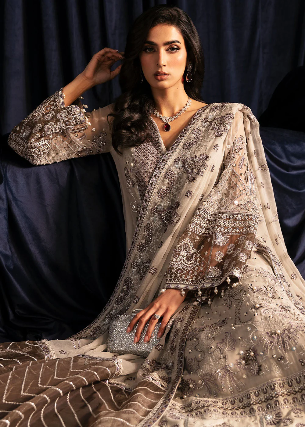 Elanora Embroidered Formals' 24 by Nureh | NEL-46 - Image 4