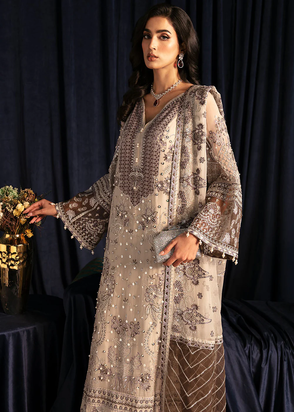 Elanora Embroidered Formals' 24 by Nureh | NEL-46 - Image 6