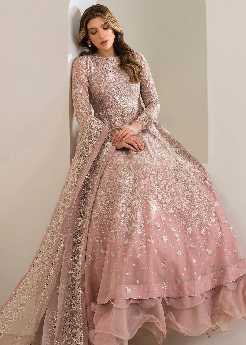 Embroidered Chiffon Wedding Formals '24 by Jazmin | UC-3024 - Image 4