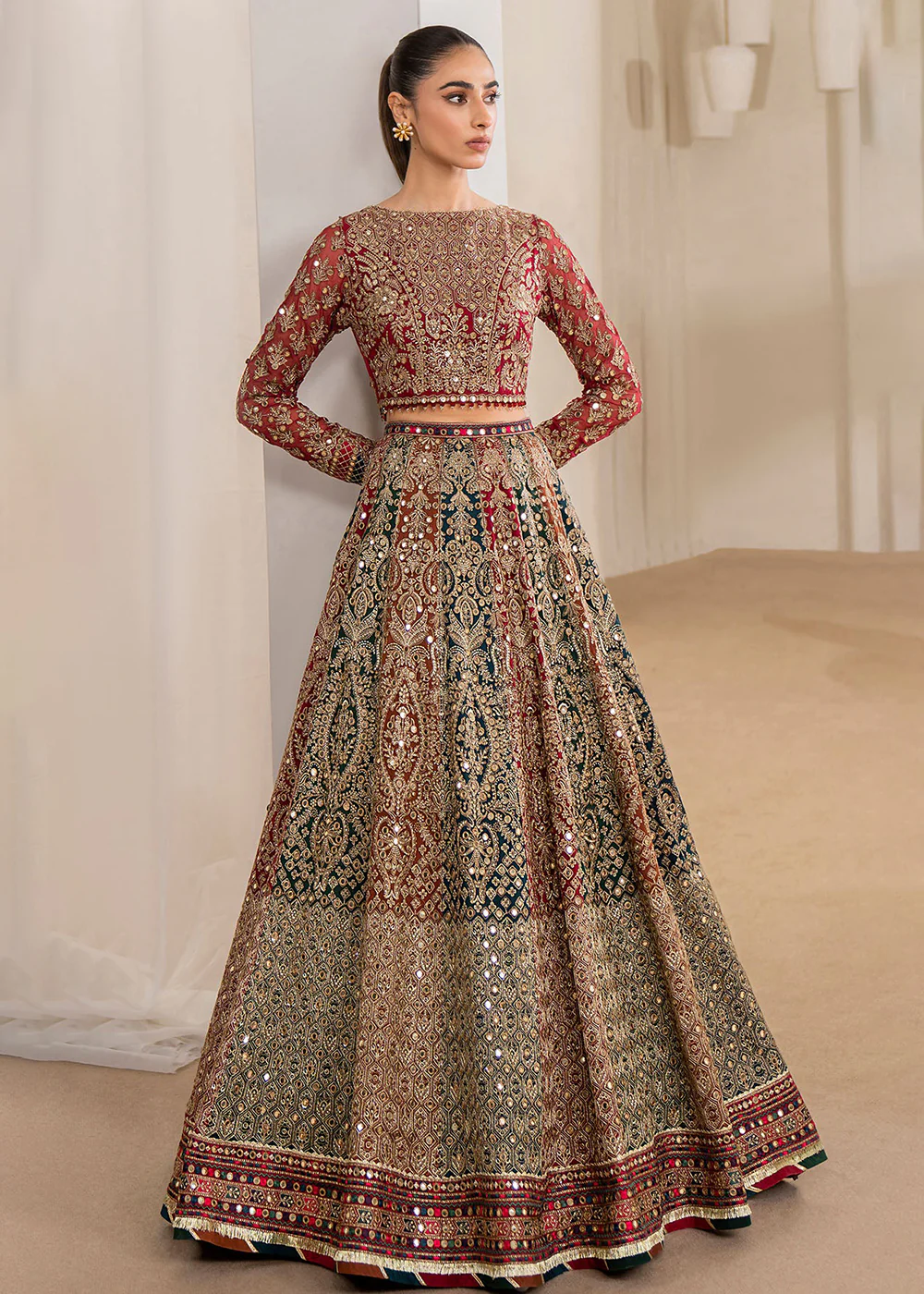Embroidered Chiffon Wedding Formals '24 by Jazmin | UC-3025 - Image 4
