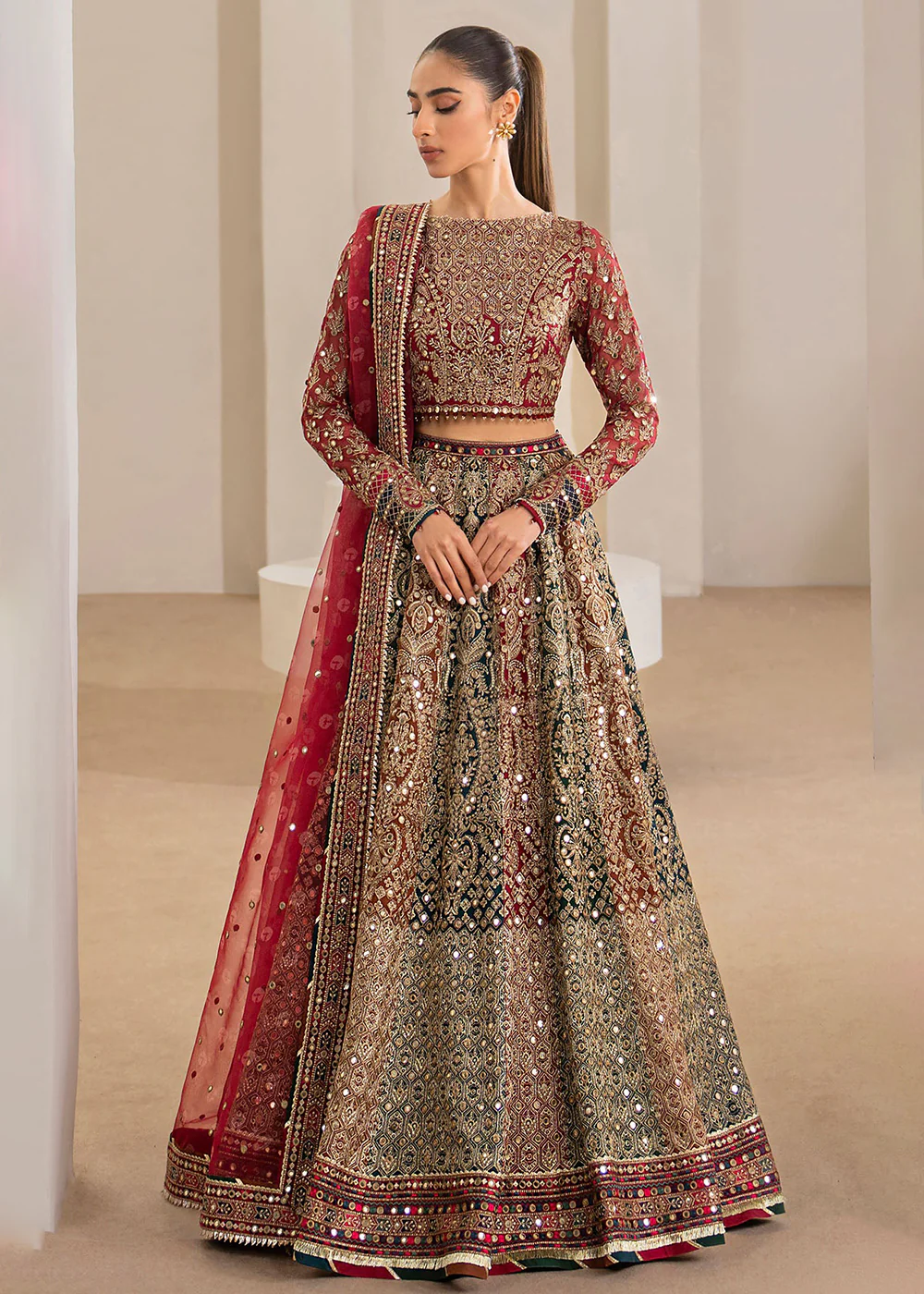 Embroidered Chiffon Wedding Formals '24 by Jazmin | UC-3025 - Image 6