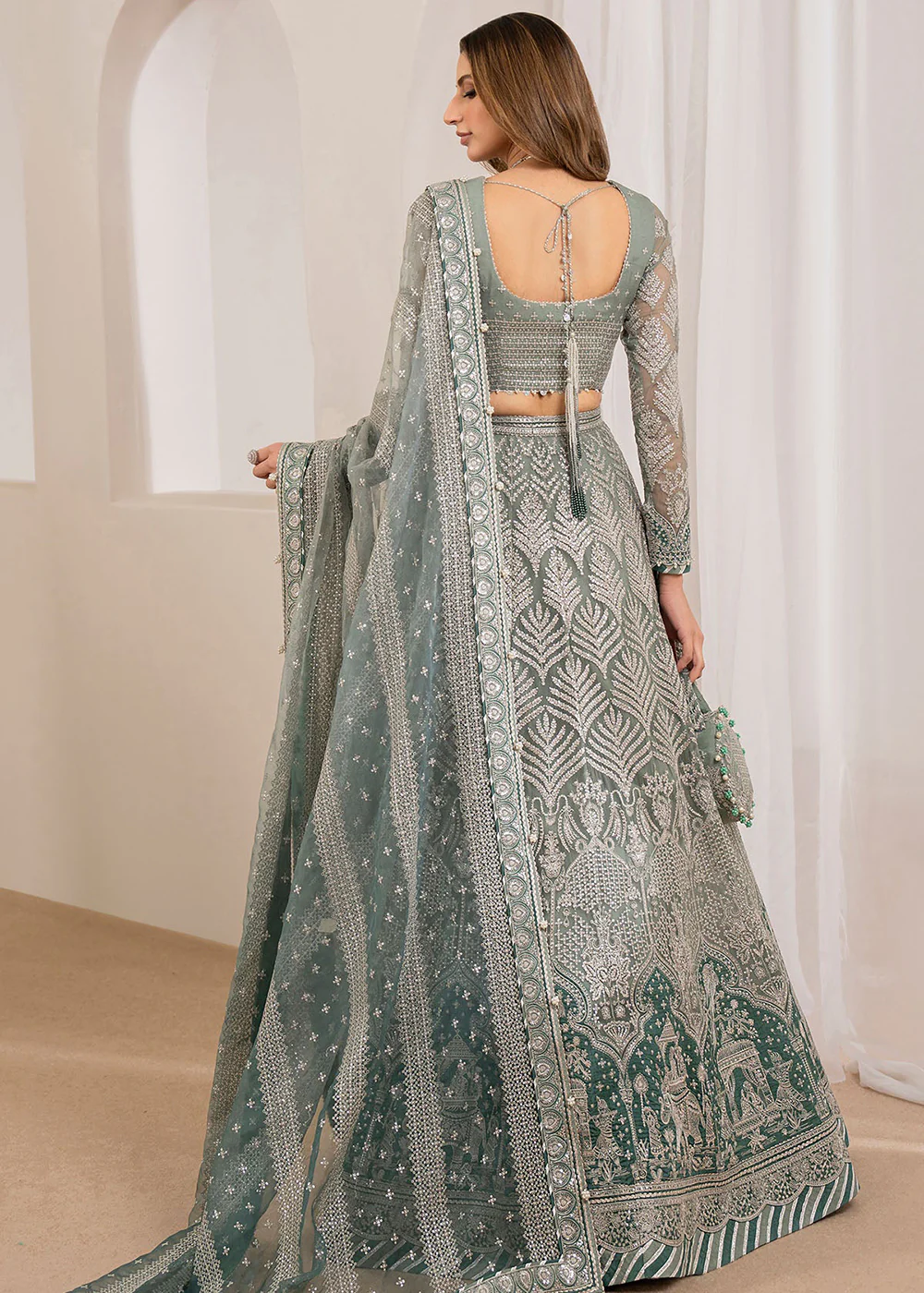 Embroidered Chiffon Wedding Formals '24 by Jazmin | UC-3026 - Image 3
