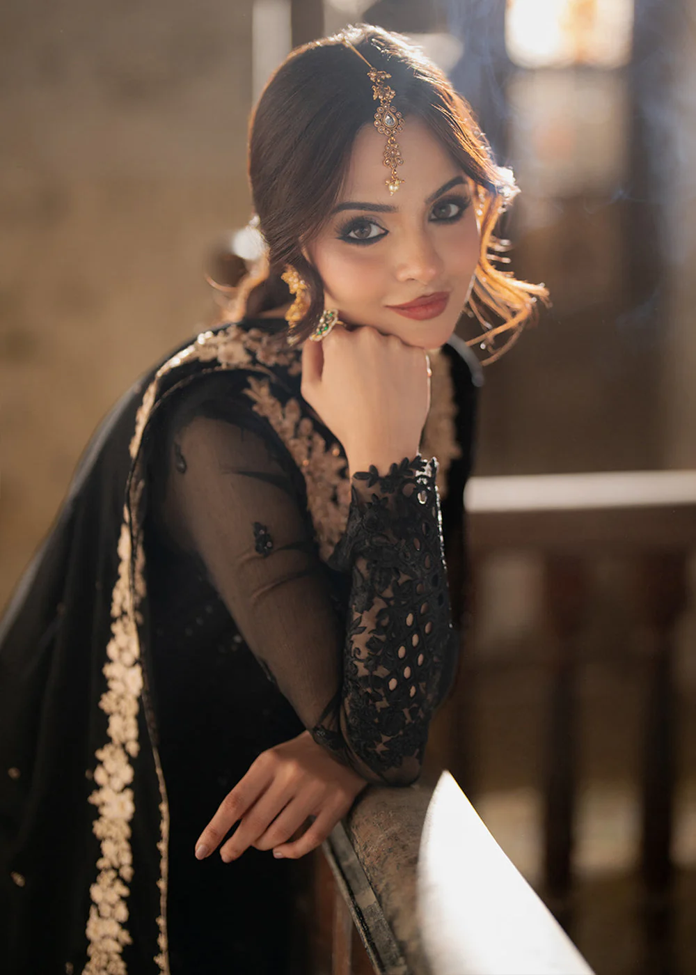Ensembles Embroidered Formals '25 by Azure | Midnight Veil - Image 2