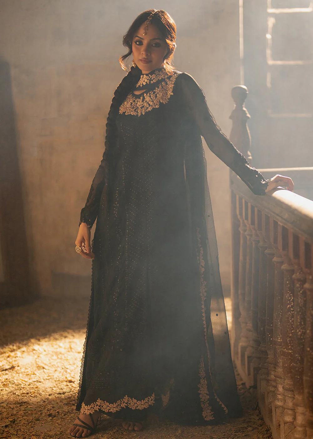 Ensembles Embroidered Formals '25 by Azure | Midnight Veil - Image 6
