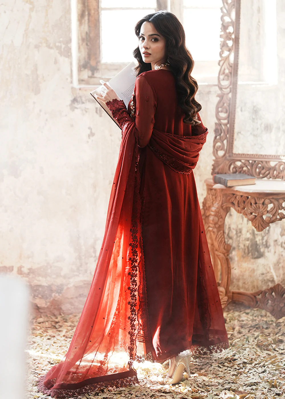Ensembles Embroidered Formals '25 by Azure | Red Mist - Image 3