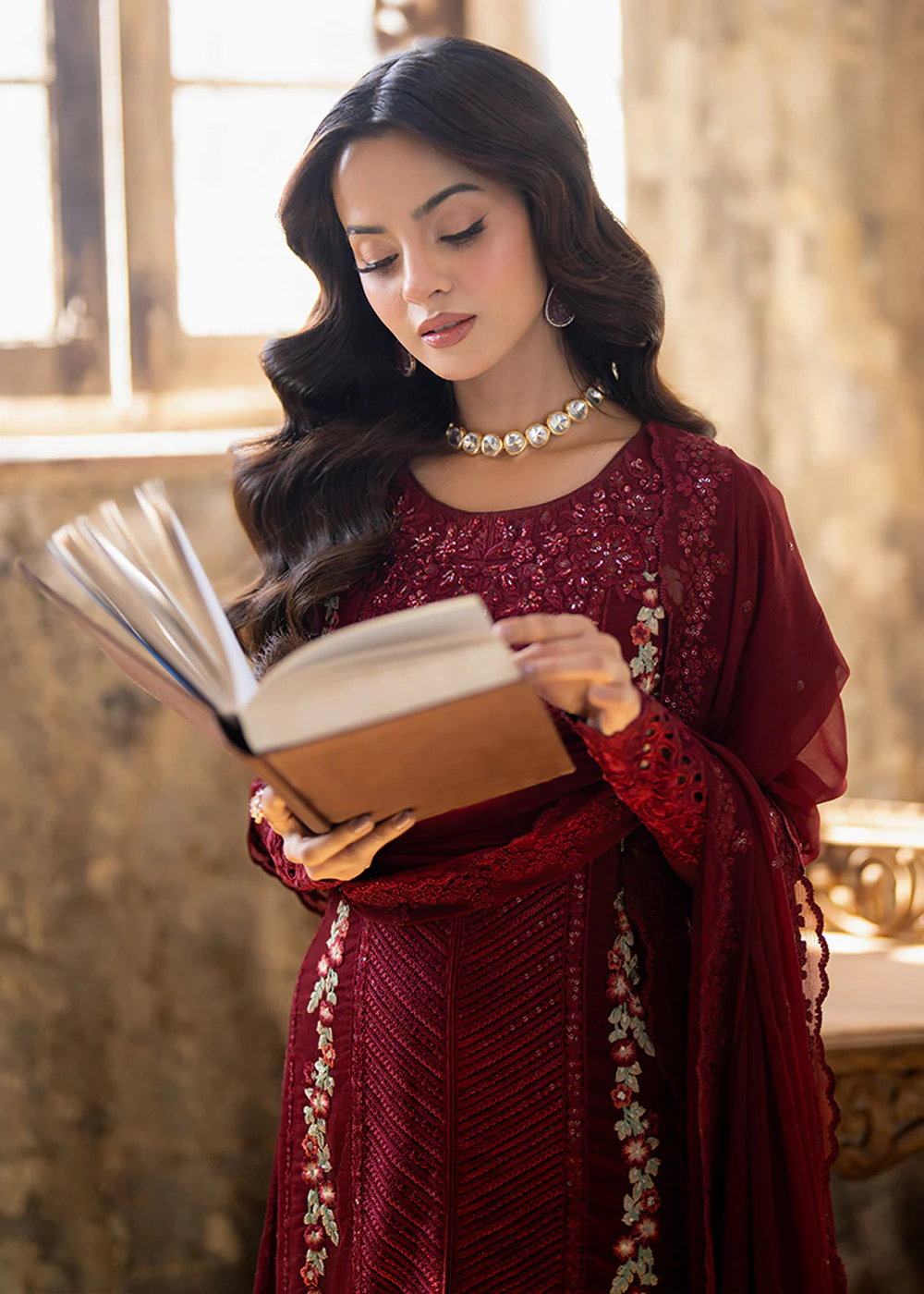 Ensembles Embroidered Formals '25 by Azure | Red Mist - Image 4