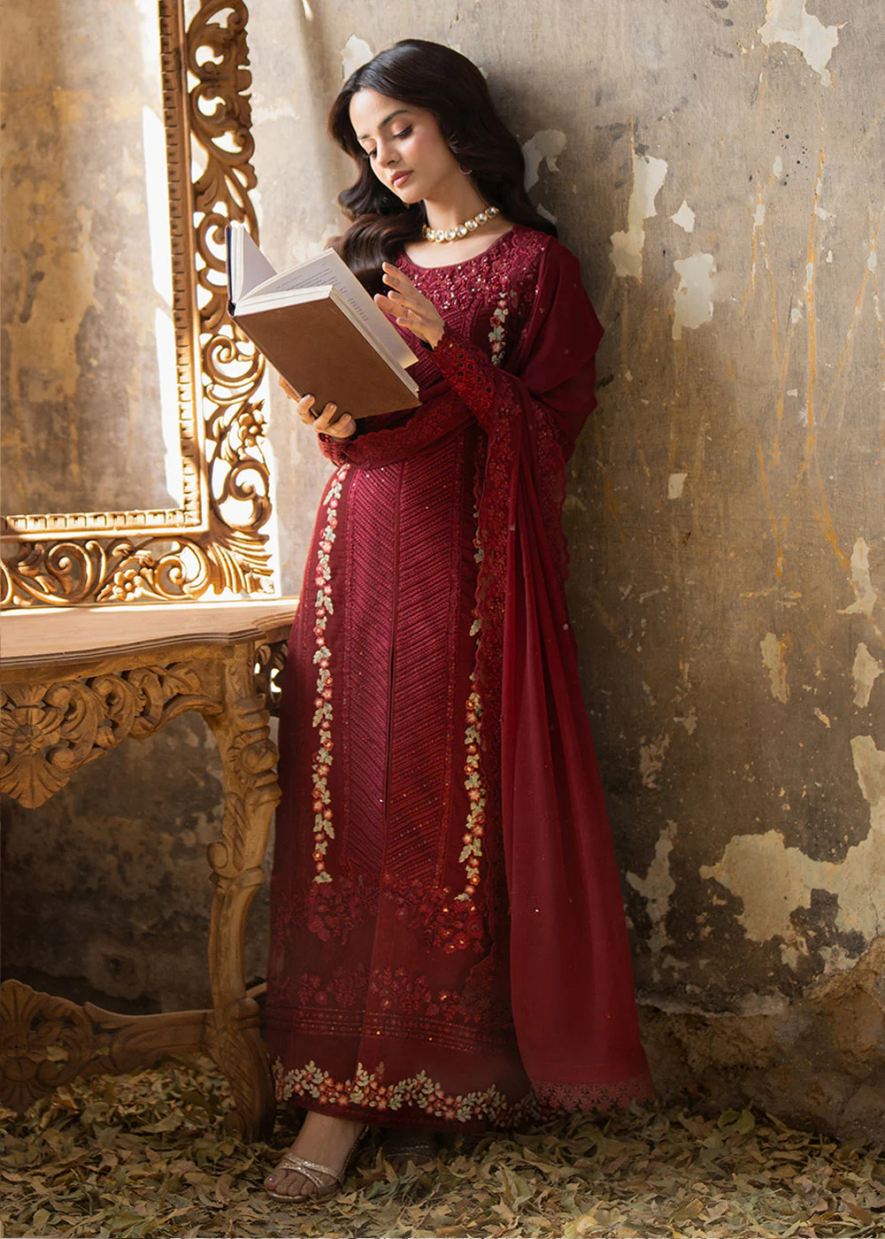 Ensembles Embroidered Formals '25 by Azure | Red Mist - Image 5