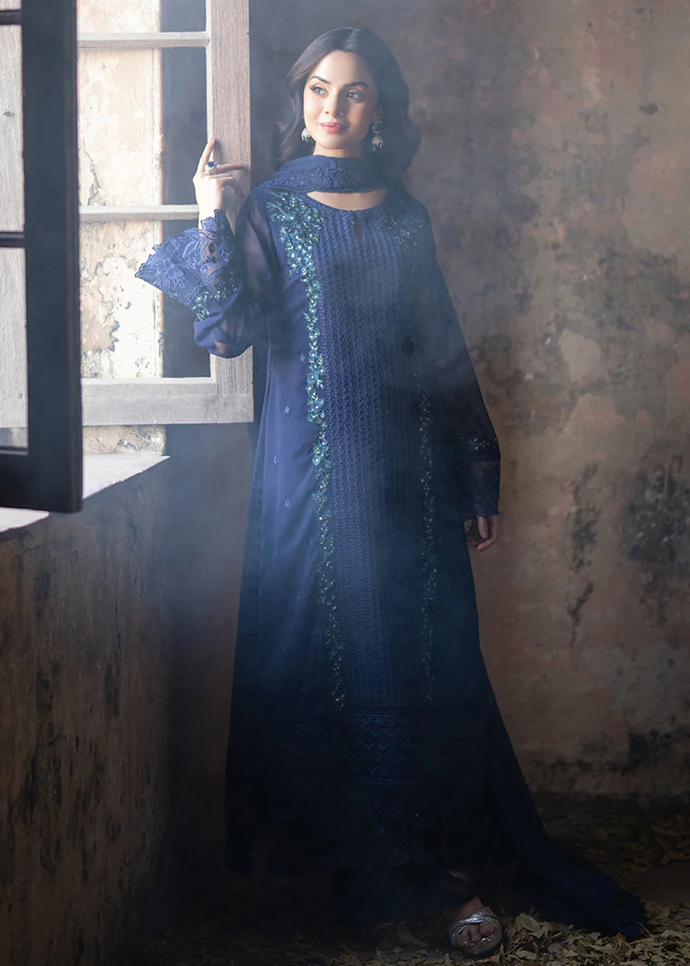 Ensembles Embroidered Formals '25 by Azure | Serene Sapphire - Image 3