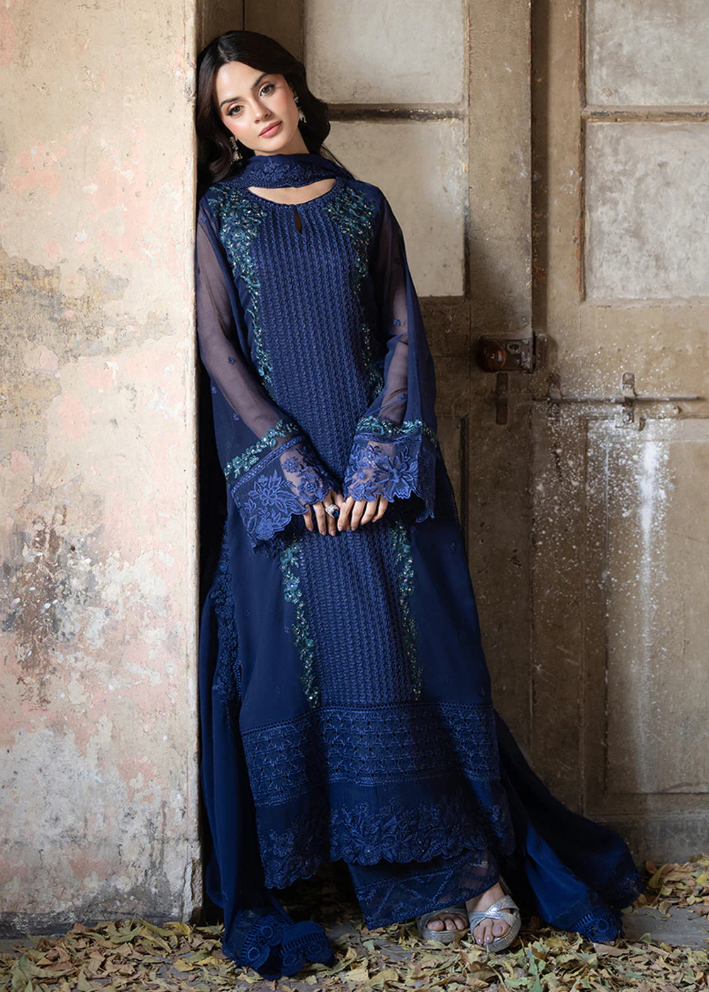 Ensembles Embroidered Formals '25 by Azure | Serene Sapphire - Image 7