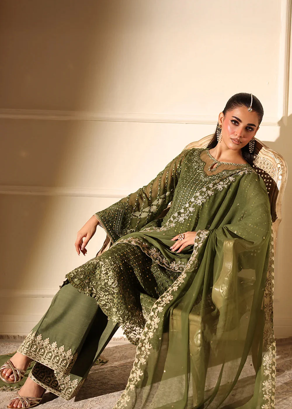 Ensembles Party Wear '25 by Azure | Moss Glow - Image 5