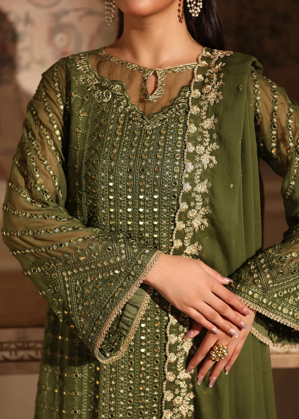 Ensembles Party Wear '25 by Azure | Moss Glow - Image 9