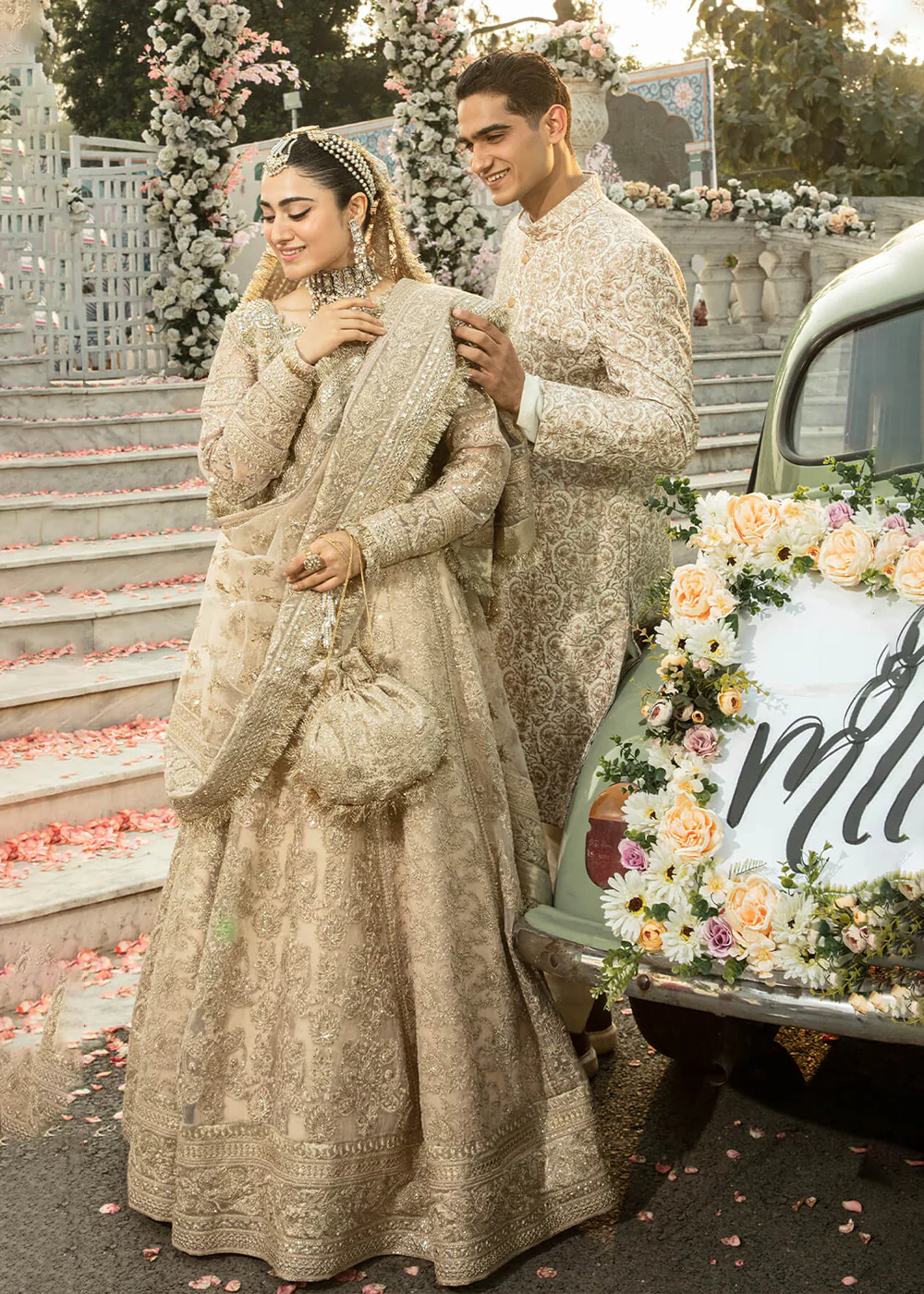 Gold Pakistani Maxi Dress | Imrozia Serene Mehram Brides '23 | SB-16 - TARAB - Image 5