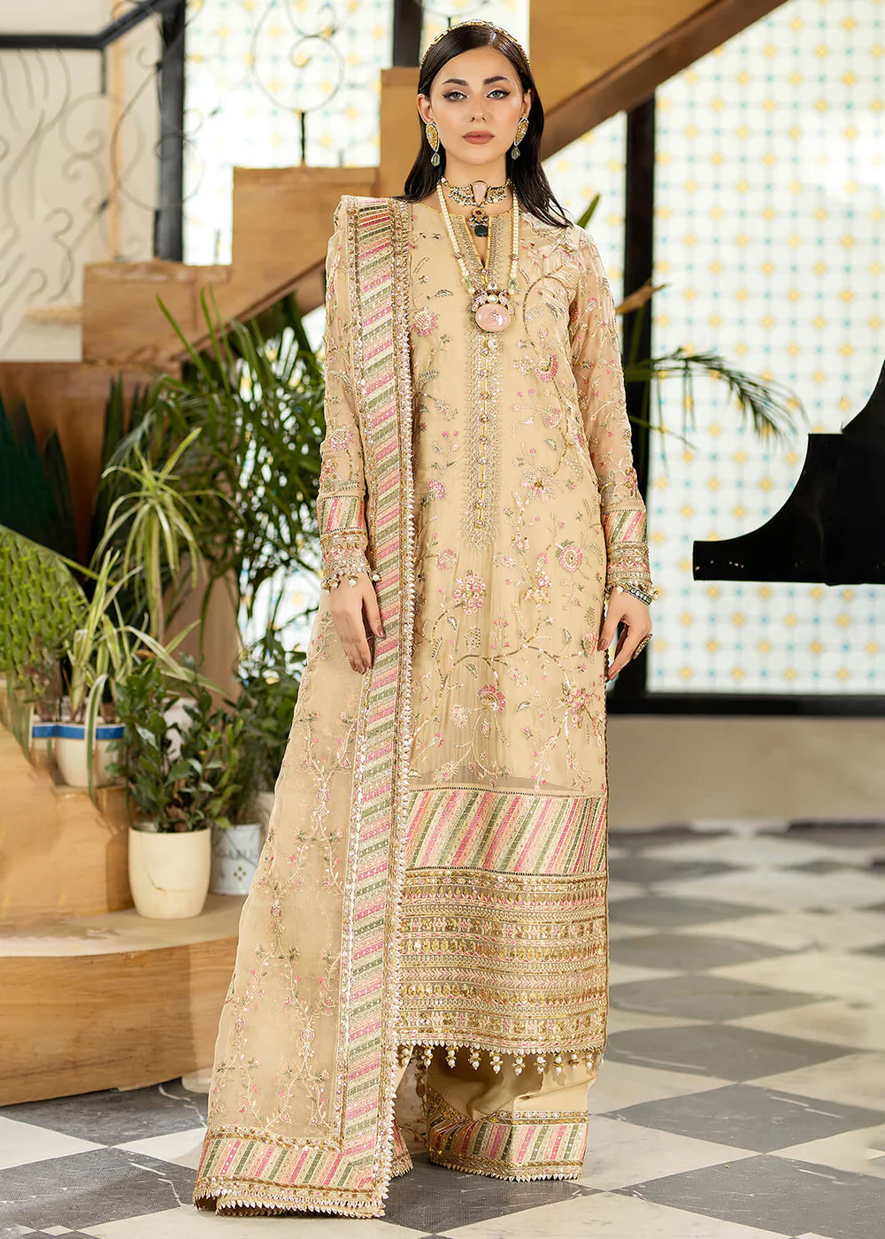 Gold Wedding Formal Suit | Imrozia Premium | Jhalak '23 | I-181 - VASL