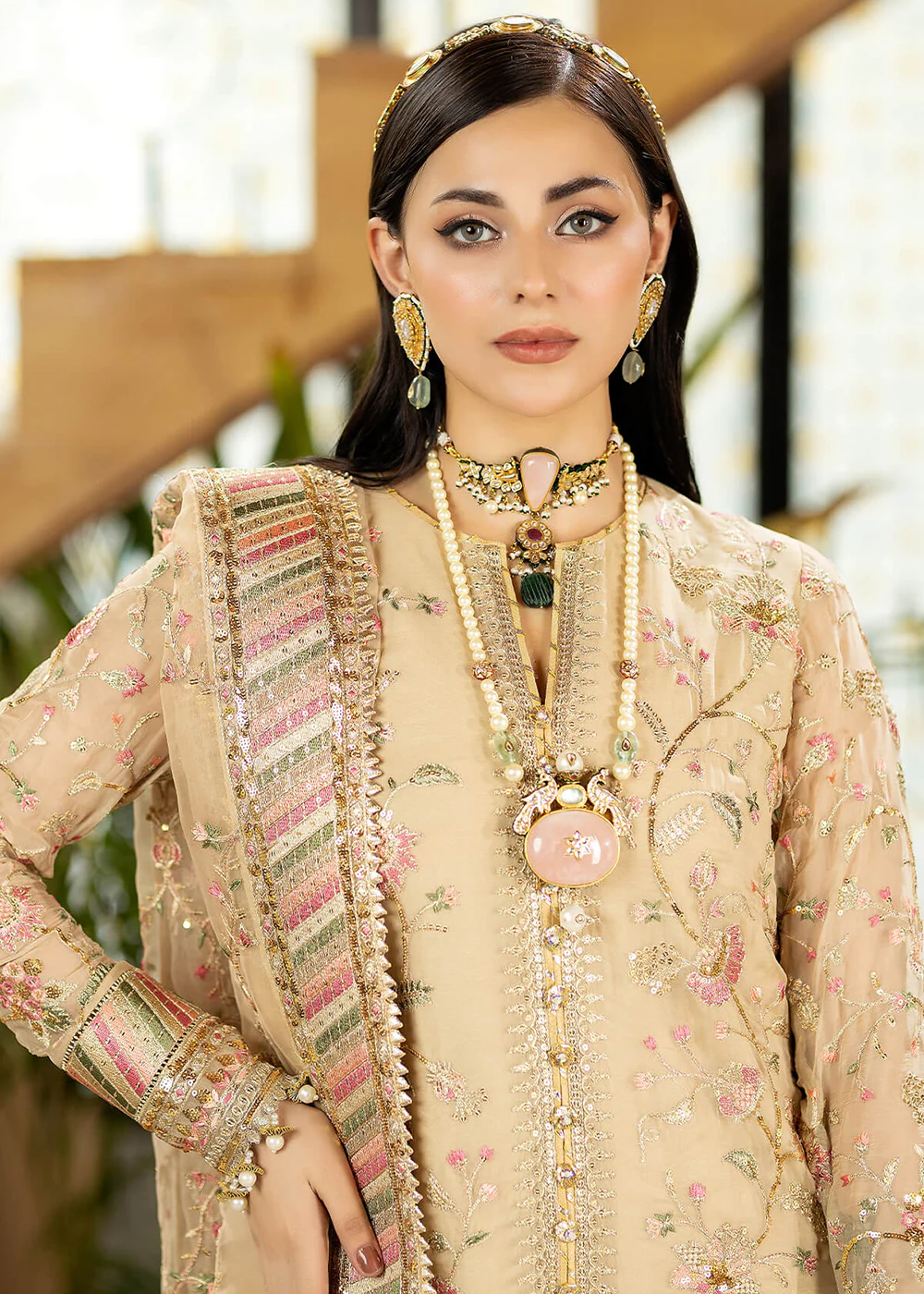 Gold Wedding Formal Suit | Imrozia Premium | Jhalak '23 | I-181 - VASL - Image 6
