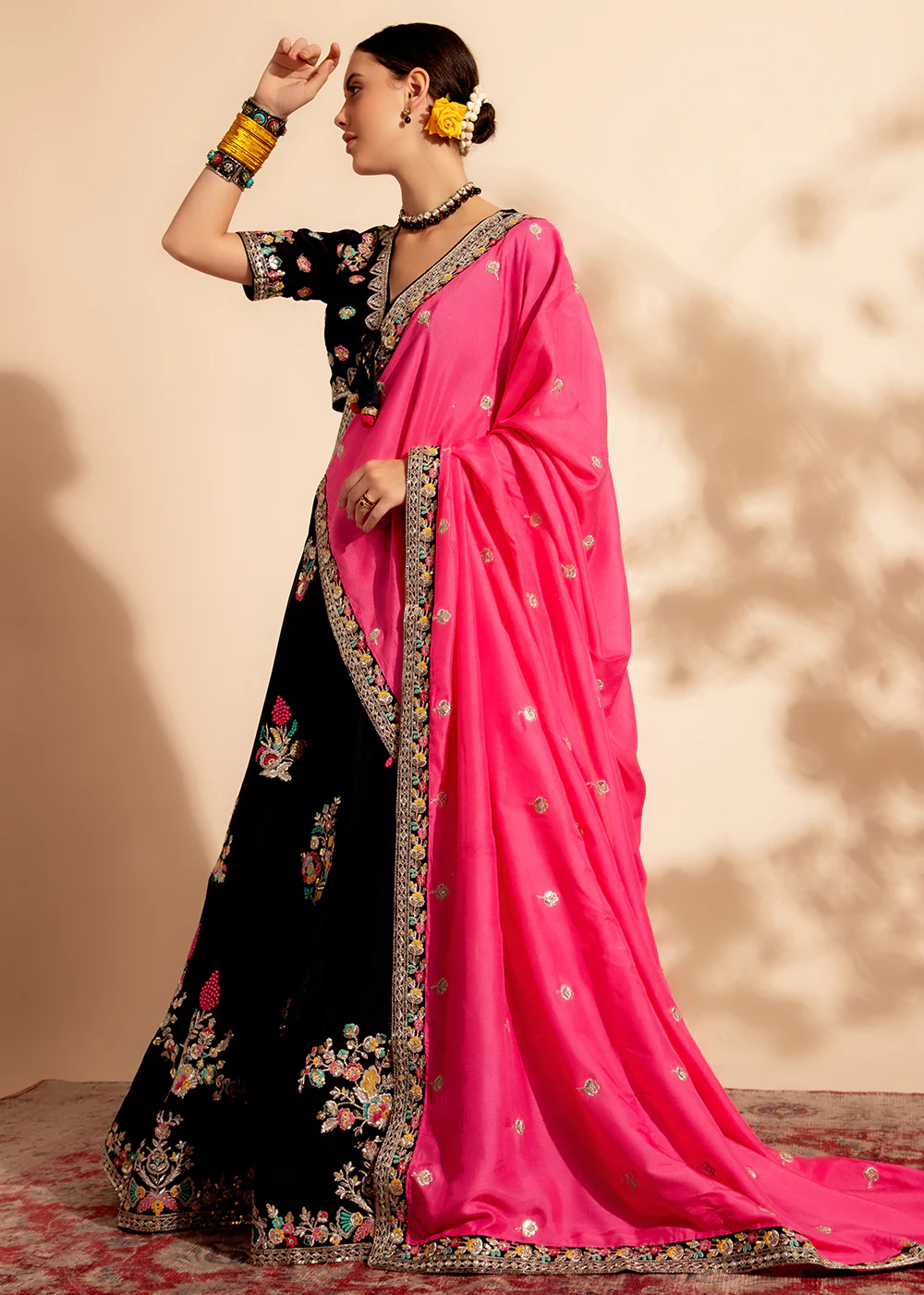 Gorgeous Purple Bridesmaid Style Wedding Lehenga Choli - Image 6