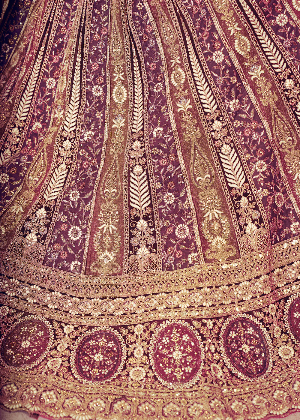 Gorgeous Purple Heavy Embroidered Bridal Lehenga for Sangeet - Image 5
