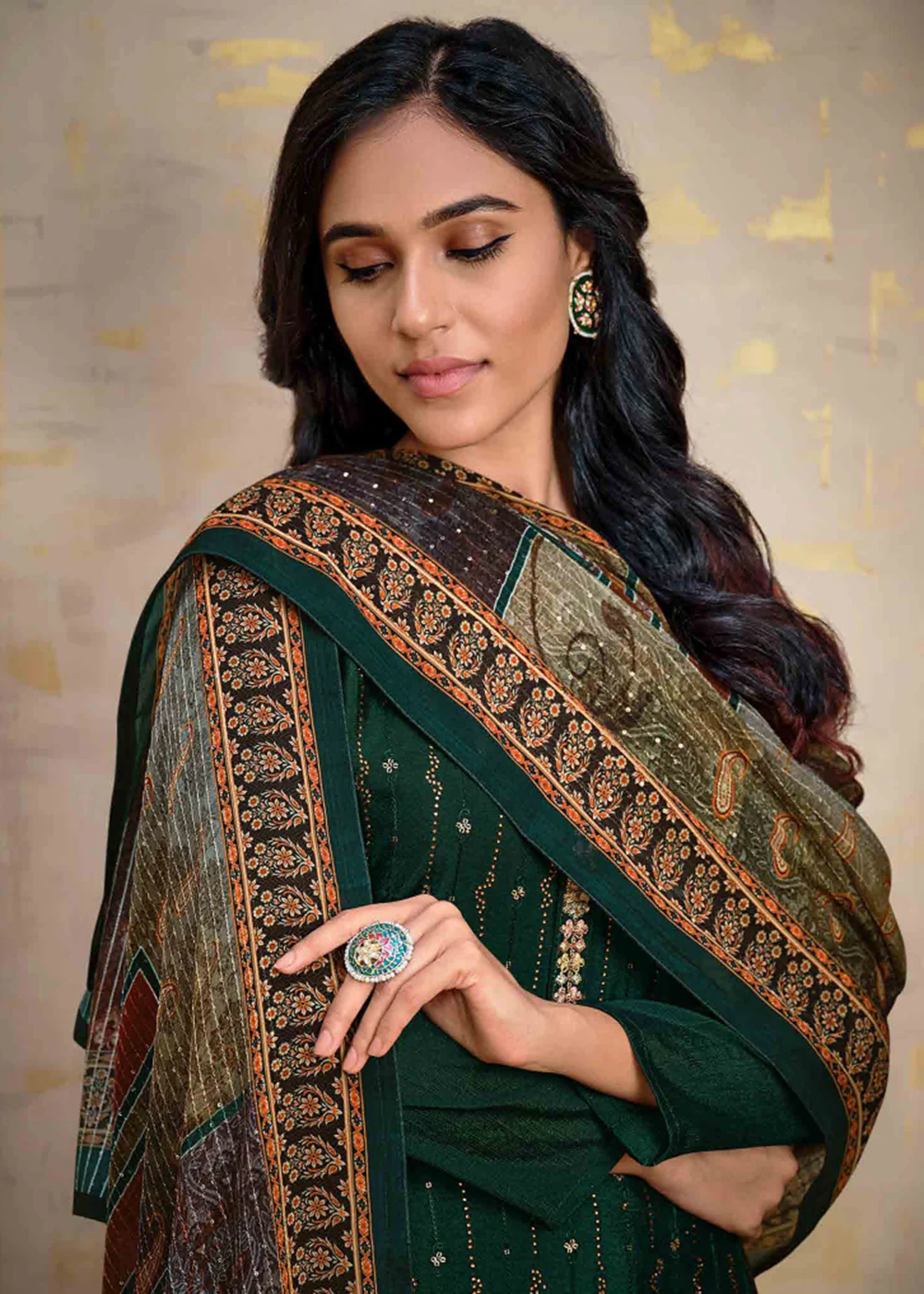 Green Chinnon Pant Style Wedding Ceremony Suit - Image 3