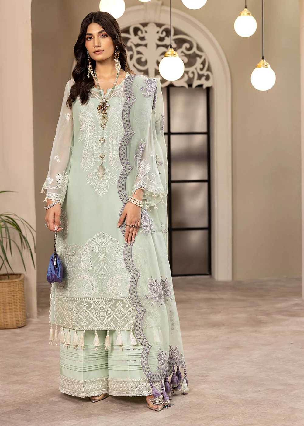 Green Formal Suit - Alizeh - Dhaagay Formals '23 - V02D08 - Maheer - Image 10
