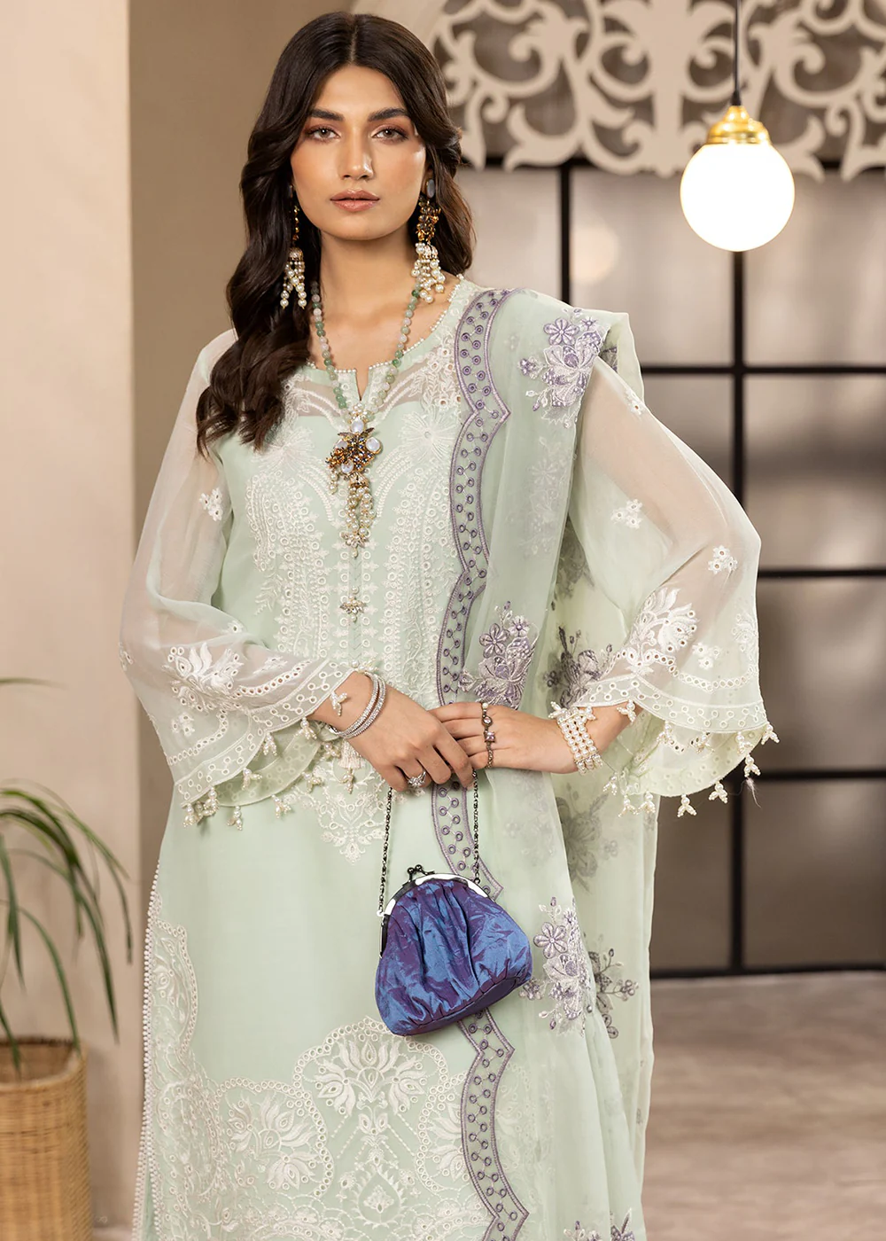 Green Formal Suit - Alizeh - Dhaagay Formals '23 - V02D08 - Maheer - Image 8