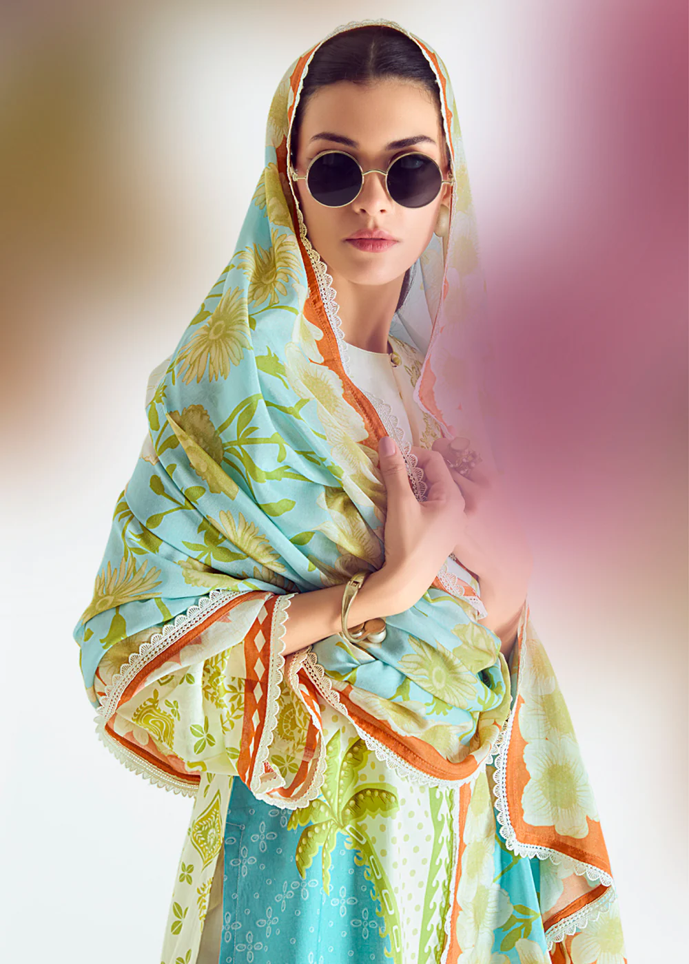 Green Lawn Cotton Printed Trendy Salwar Suit - Image 4