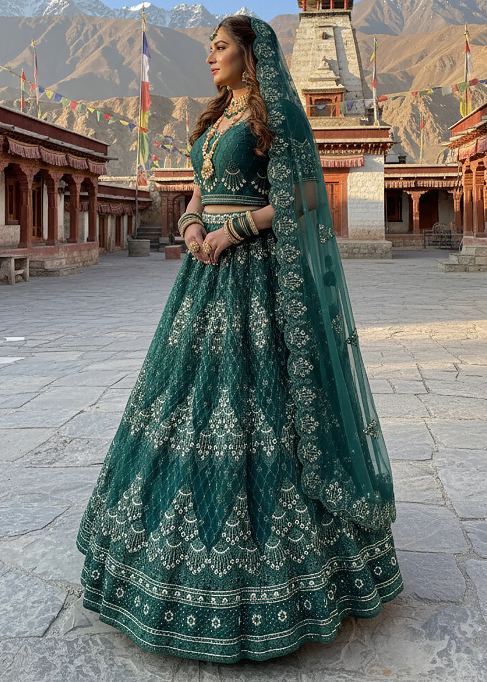 Green Lehenga Choli Specially Designed for Wedding Season - Image 2